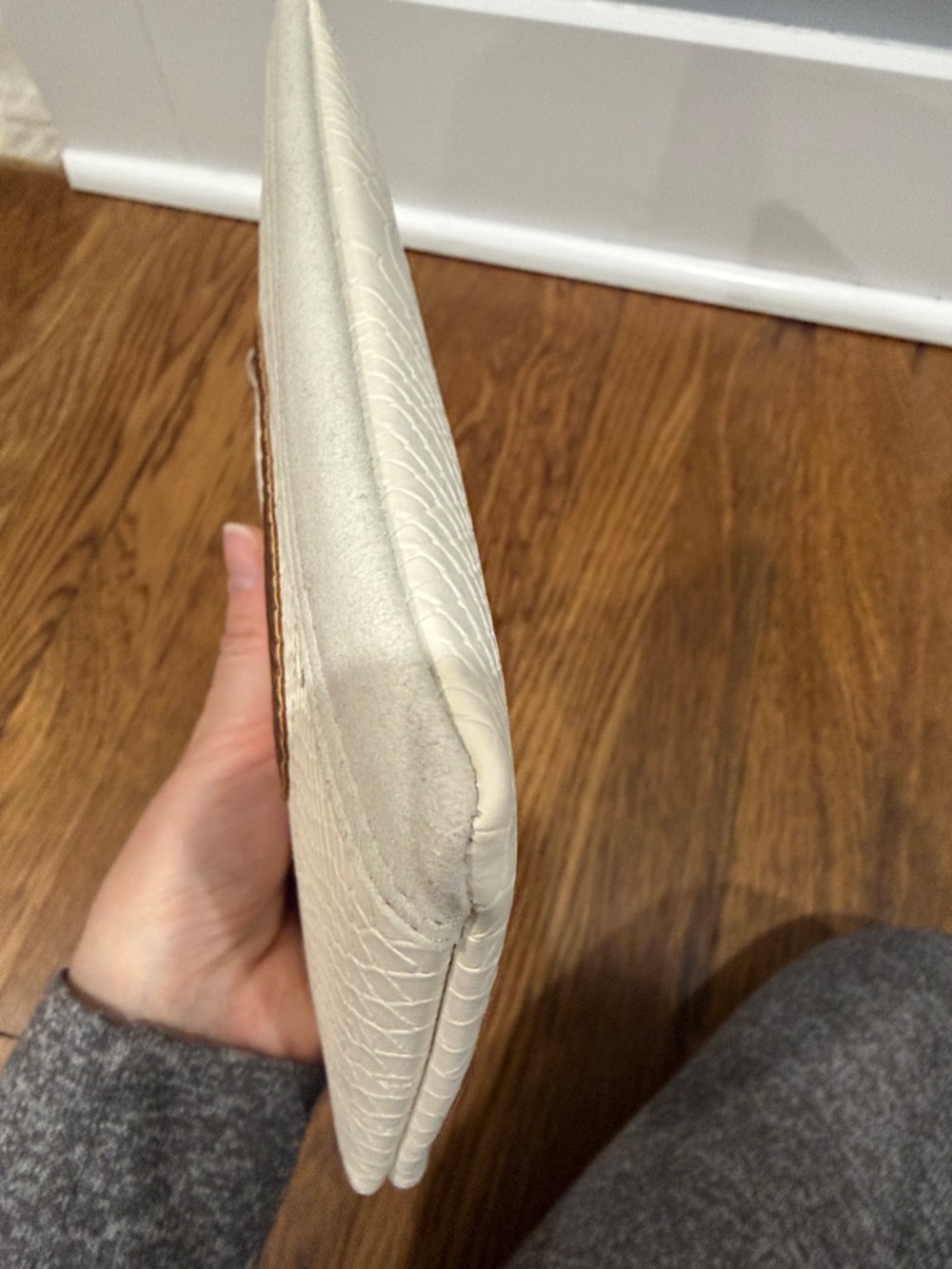 Nike White Wristlet Pouch with Brown Swoosh Accent - Picture 6 of 10